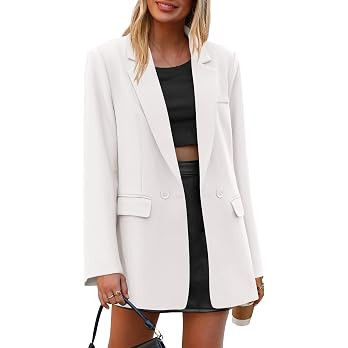 PRETTYGARDEN Women's Fall Business Casual Oversized Blazers | Comfy Material, Long Sleeve Notch L... | Amazon (US)