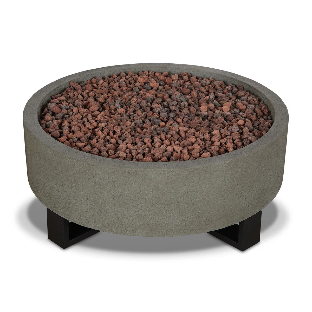 Idledale 40" Round Concrete Propane Outdoor Fire Pit by Real Flame | Wayfair North America