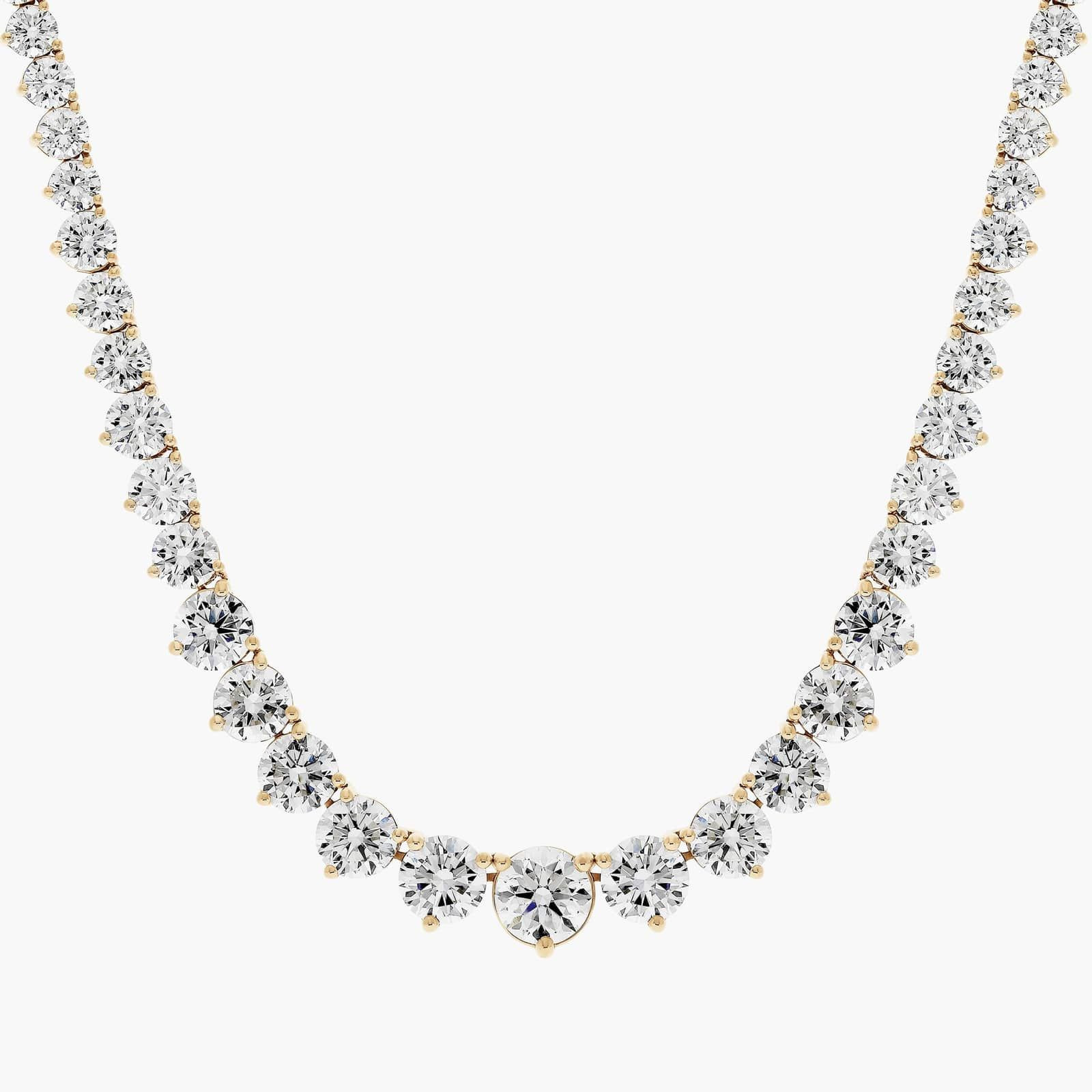 18 " Graduated Lab Grown Diamond Eternity Necklace In 14K Yellow Gold (20 Ct. tw. - F-G / VS2-SI1... | Blue Nile