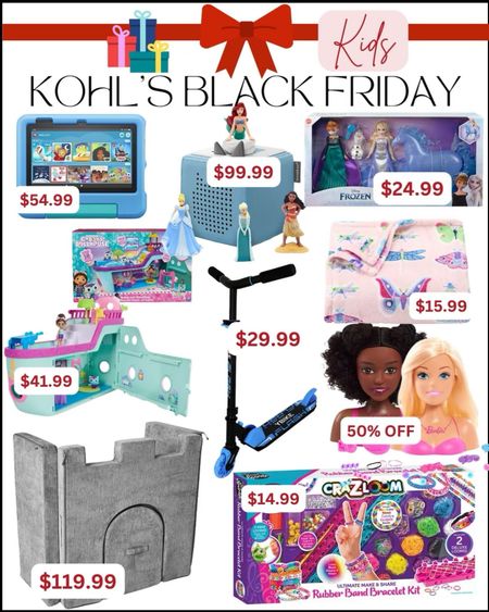 Kohls Black Friday. Kids Black Friday deals. Toy deals. Cyber week. Tonies. Scooter. Tablet  

#LTKkids #LTKGiftGuide #LTKCyberWeek