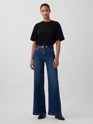 High Rise Stride Wide-Leg Jeans | Gap (US)