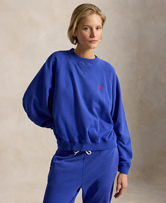 Women's Lightweight Fleece Crew Neck Sweatshirt | Macy's