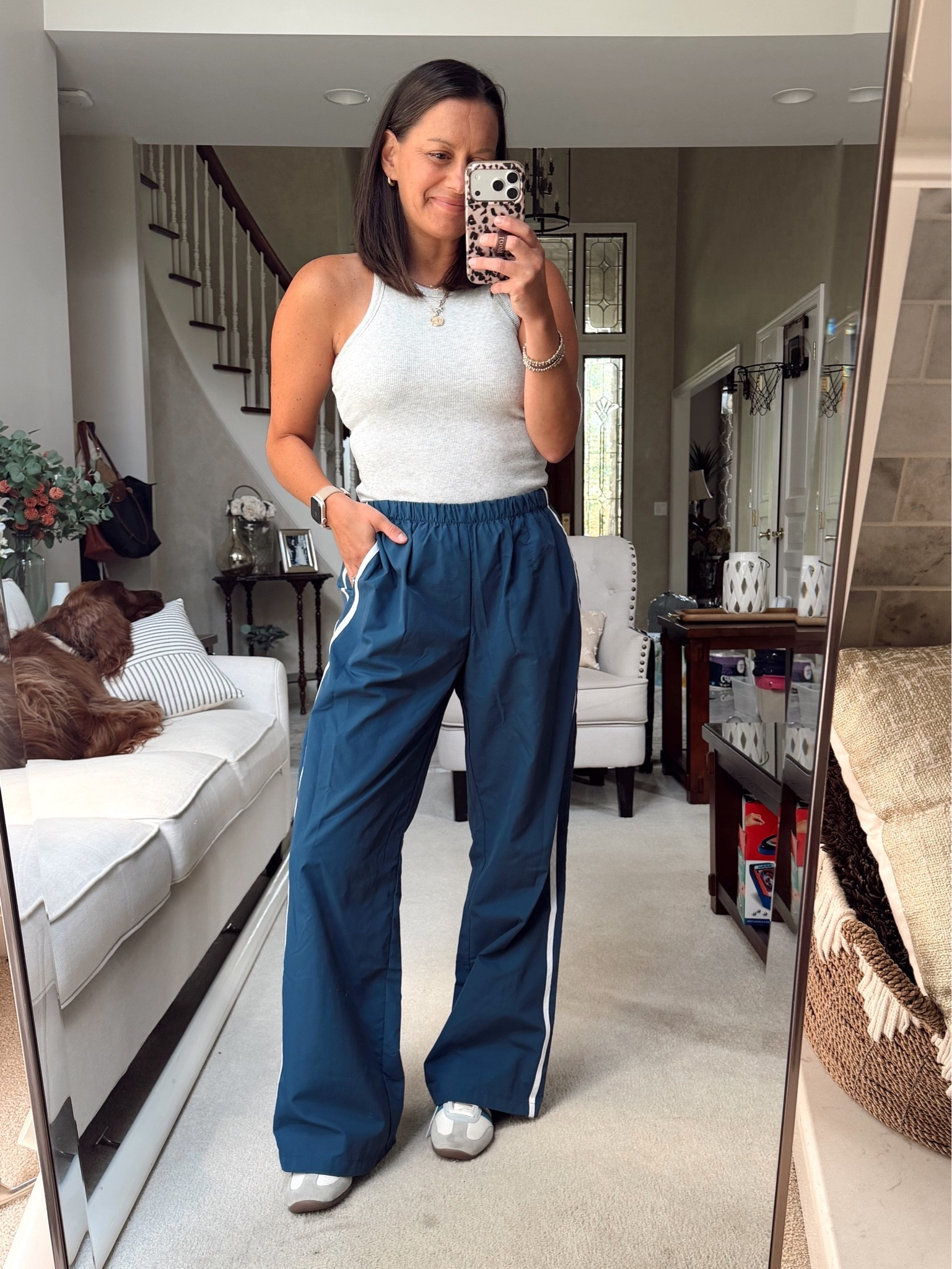 Walmart $15 track pants! They run big! Built in bra tank is from Amazon and runs true to size.

#LTKmomlife #LTKOver40 #LTKActive