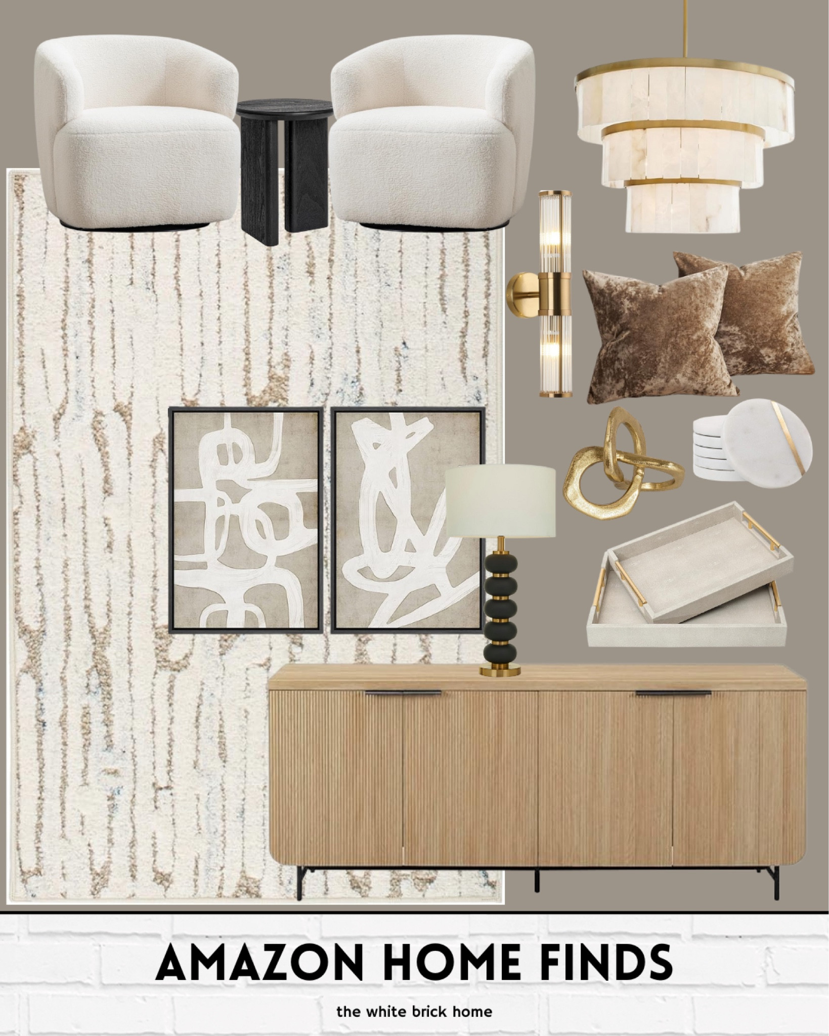 Amazon home finds that are modern and neutral 🖤

Amazon, Amazon home, Amazon home decor, Amazon home finds, Amazon furniture, Amazon lighting, Amazon home decor, area rug, rug, accent chair, chair, living room chair, chandelier, throw pillow, sconce, wall sconce, media console table, home accessories, budget friendly home decor, table lamp, lamp, modern home, home finds, living room finds, living room furniture. 

#LTKHome #LTKSaleAlert #LTKFindsUnder100