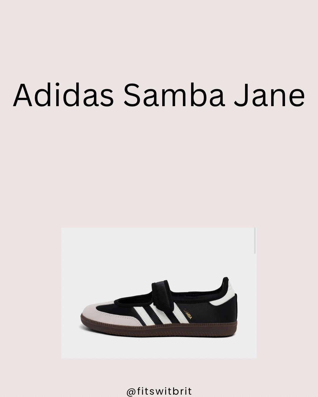 Black and Off-white Adidas Samba Jane 