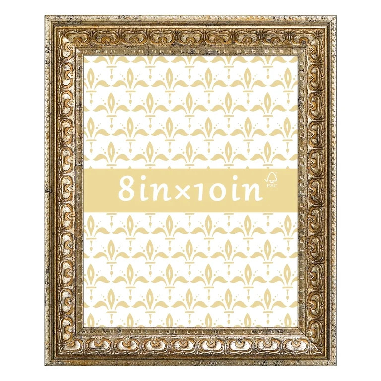 8x10 Picture Frame - Silver Vintage Ornate Wall or Tabletop Photo Frame | Walmart (US)