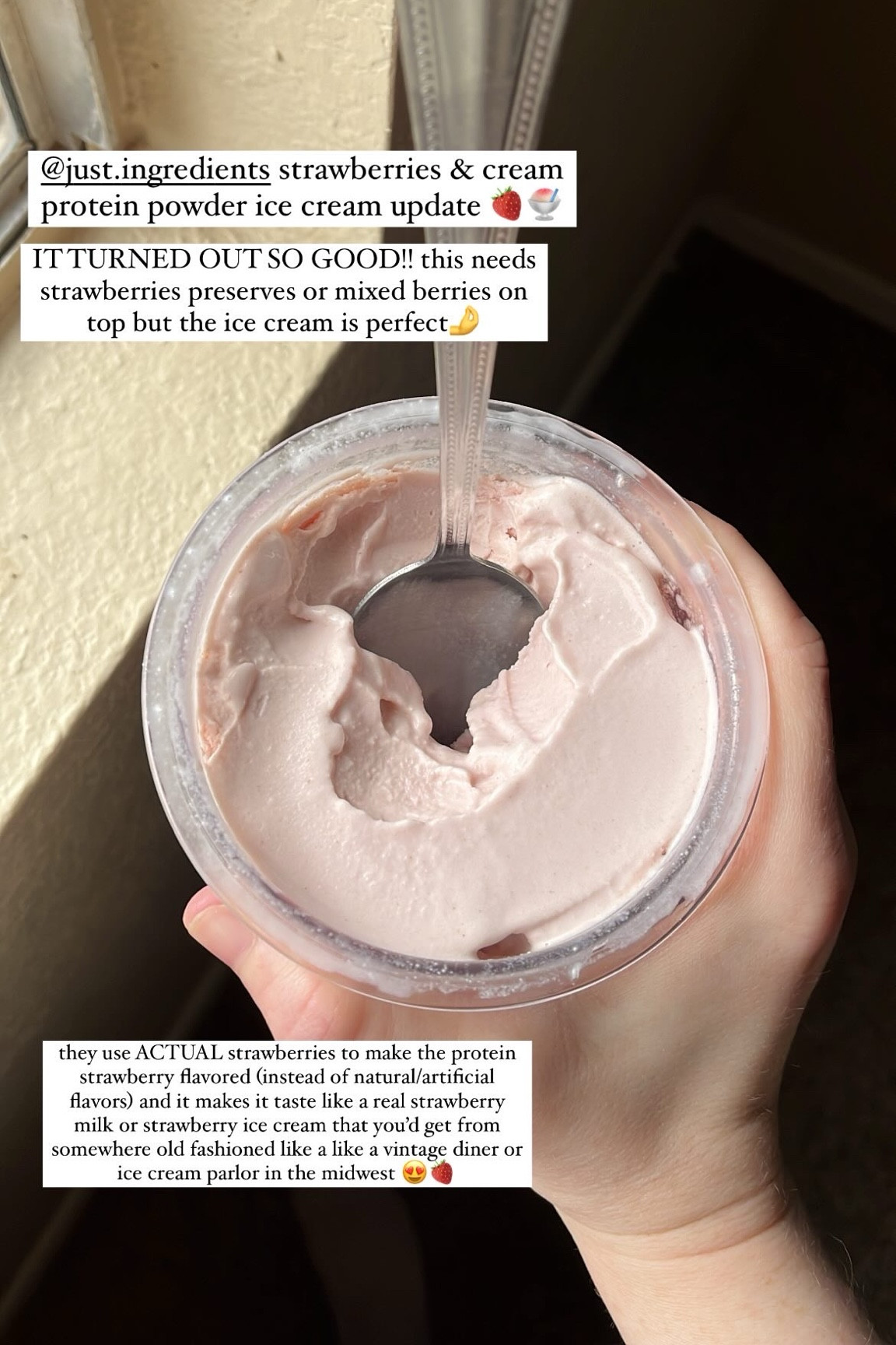 this might be the most delicious protein powder🥲🥲🥲

it tastes like how good old fashioned real strawberry ice cream should taste (this is the strawberries and cream protein powder flavor)🍓🍧

#LTKActive #LTKFitness #LTKFindsUnder50