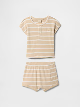 Baby Ribbed Henley Two-Piece Outfit Set | Gap Factory | Gap Factory