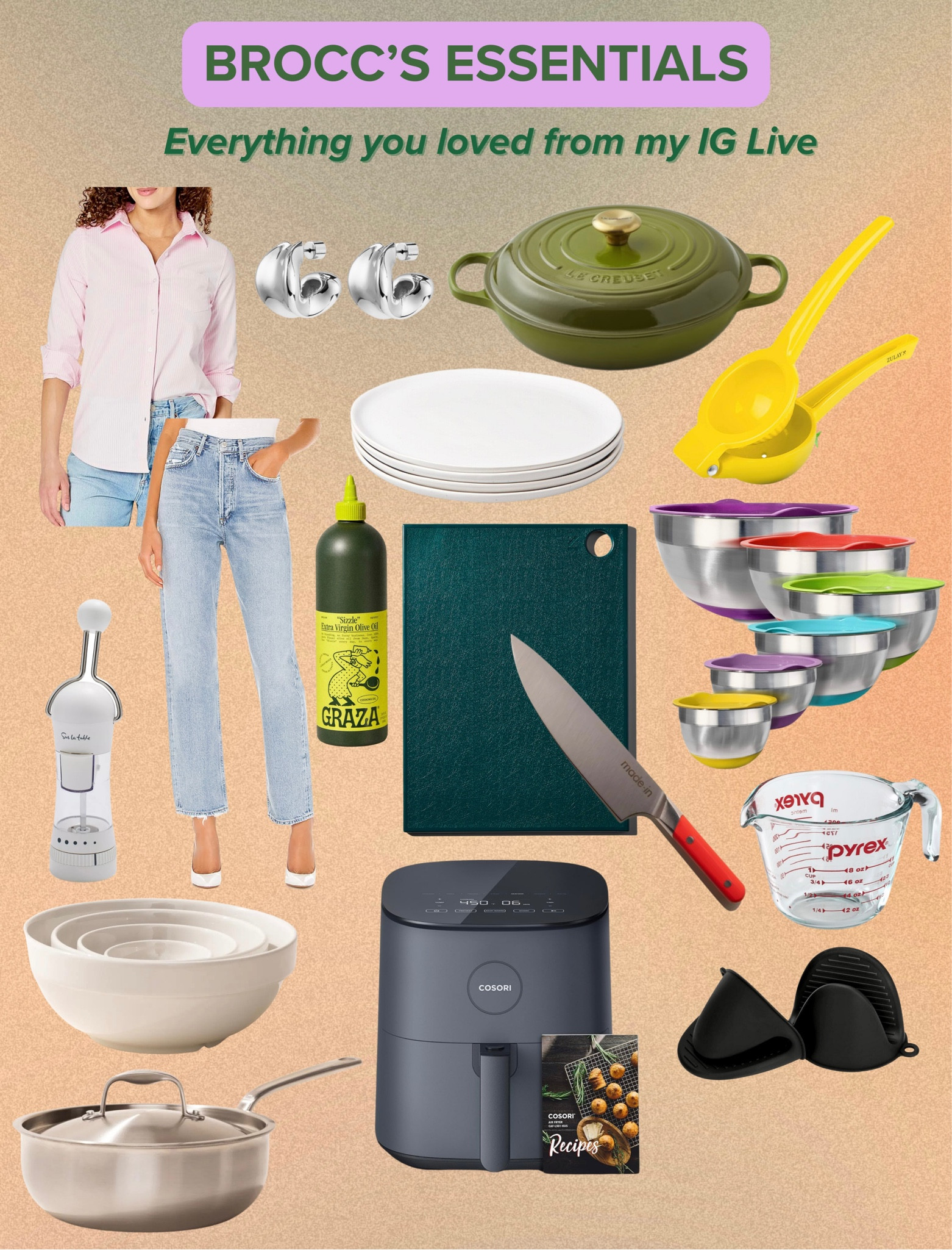 Everything from my IG Live that you asked about! I use all of these frequently in my kitchen, they’re such worthy investments. Can’t recommend enough!  

#LTKhome #LTKGiftGuide #LTKstyletip