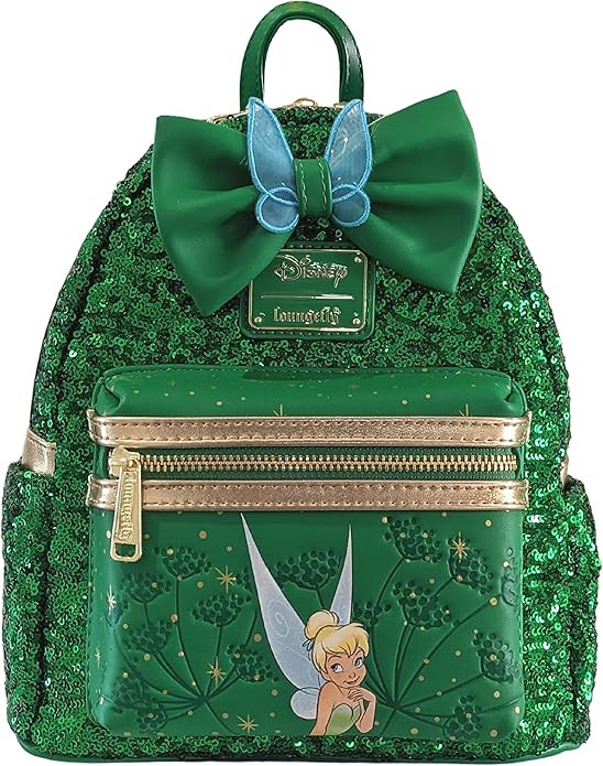 Loungefly Tinkerbell Green Sequin Mini Double Strap Shoulder Bag | Amazon (US)
