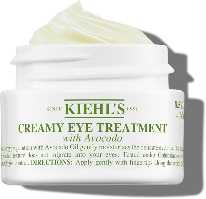 Kiehl's Avocado Eye Treatment, Under Eye Cream for Puffiness and Dark Circles, with Caffeine to C... | Amazon (US)