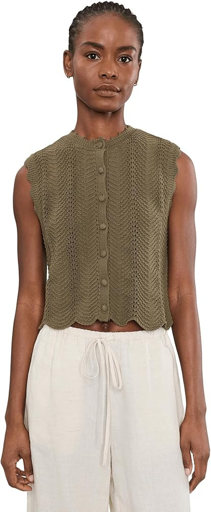 Madewell Kim Wavy Stitch Button Shell | Amazon (US)