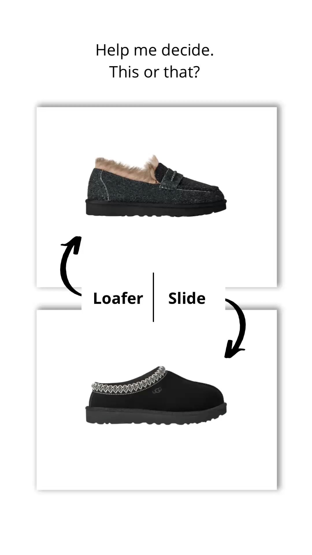 Which one? Ugg loafer or slide?

#LTKGiftGuide #LTKHoliday #LTKCyberWeek