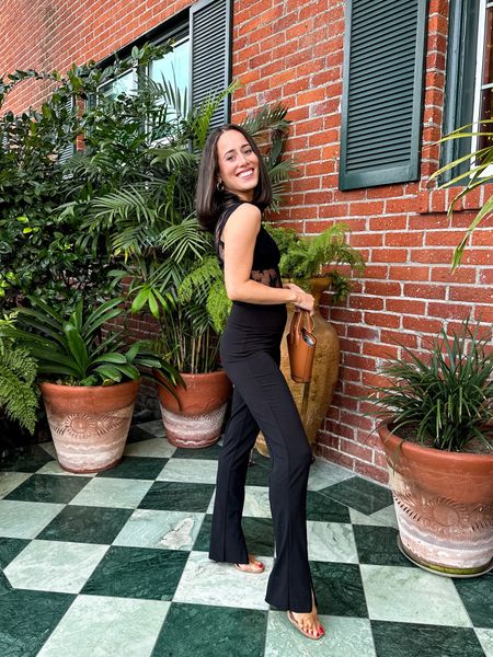 Love this Abercrombie Lace Tank Top paired with black pants. These pants are very old, but the Aritzia Effortless Pant is a great option! Paired with my favorite Mini Lumière Caramel bag from Paris 64. 

#LTKitbag #LTKfindsunder100 #LTKworkwear