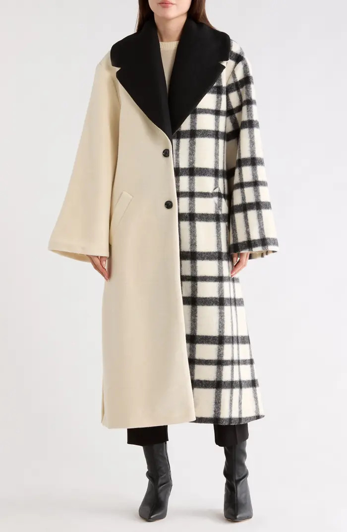 Hutch Kallie Notched Lapel Mixed Print Coat | Nordstromrack | Nordstrom Rack