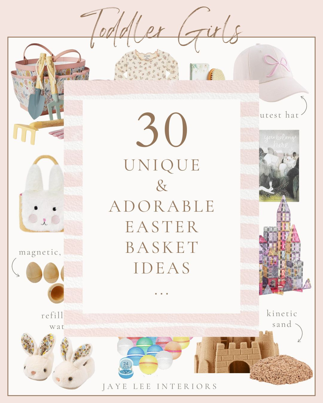 Easter is April 20th. Here are my top 30 quick-ship picks for toddler girl baskets...
Amazon Little girl Easter basket, toddler girl Easter, baby girl Easter, Easter basket ideas: Easter pjs, pool float, toddler girl pajamas, spring pajamas, toddler toys, wood toys, aesthetic toys, easter eggs, Easter books, Amazon Easter basket for kids, spring baby shower gifts, girly pajamas, girl Easter basket, Easter gift guide, Easter gift ideas, Amazon has some of my favorite finds for Easter baskets this year! H&M, Amazon Easter basket, Etsy Easter finds, personalized gifts, monogram gifts, toddler gift guide, Owala water bottle, Hearth and Hand, pink bow hat, bow baseball hat

#LTKSeasonal#LTKBaby#LTKKids#LTKSaleAlert#LTKFindsUnder50#LTKFamily#LTKHome#LTKSwim 

 