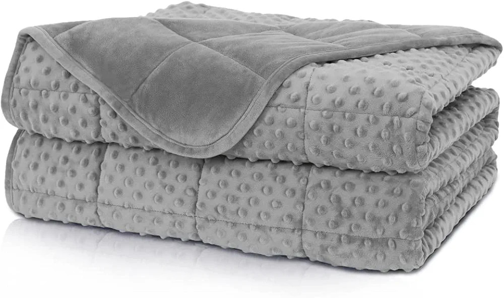 Weighted Blanket Queen 20lbs for Adult(60"×80",Gray) Breathable Soft Minky Weighted Throw Blanke... | Amazon (US)