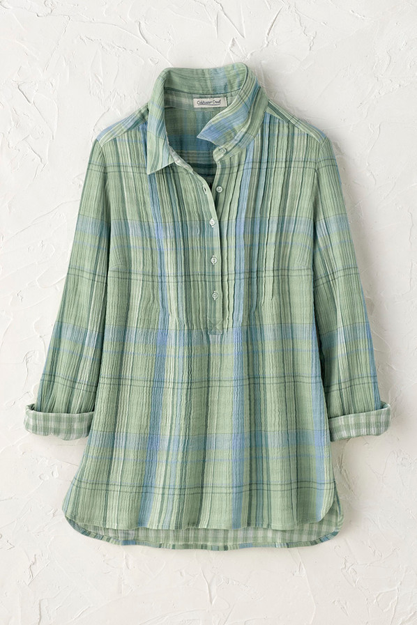 Ripple Creek Plaid Popover | Coldwater Creek