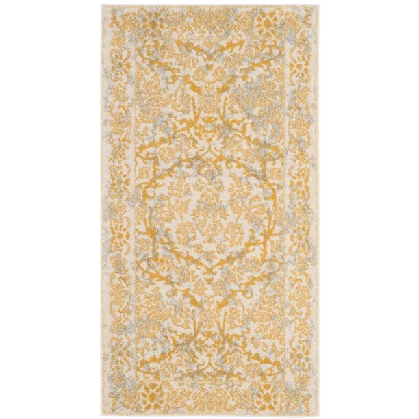 SAFAVIEH Evoke Lorna Traditional Area Rug, Ivory/Gold, 2'2" x 4' - Walmart.com | Walmart (US)