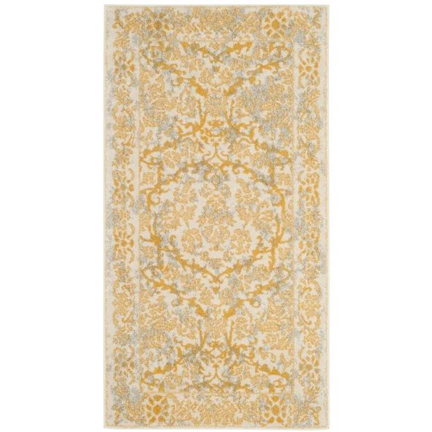 SAFAVIEH Evoke Lorna Traditional Area Rug, Ivory/Gold, 2'2" x 4' - Walmart.com | Walmart (US)