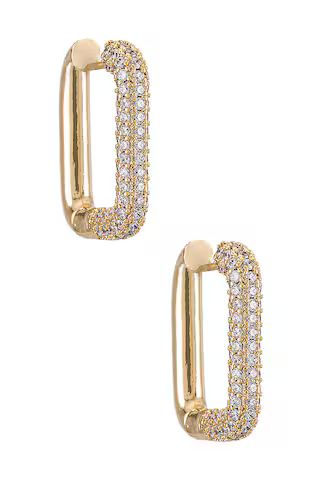 SHASHI Cosmo Pave Hoop in Gold from Revolve.com | Revolve Clothing (Global)