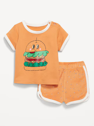 Terry Ringer Graphic T-Shirt and Shorts Set for Baby | Old Navy | Old Navy (US)