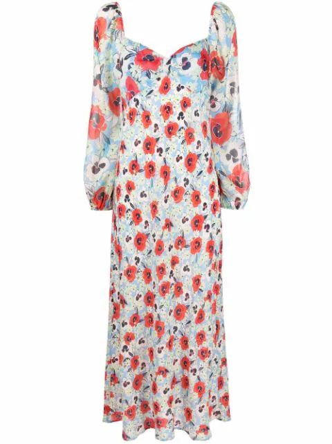 Gio floral-print mid-length dress | Farfetch (UK)