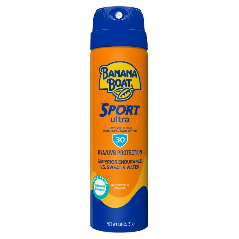 Banana Boat Sport Ultra SPF 30 Sunscreen Spray, Travel Sunscreen Spray, Adult Sunblock, 1.8 oz | Walmart (US)