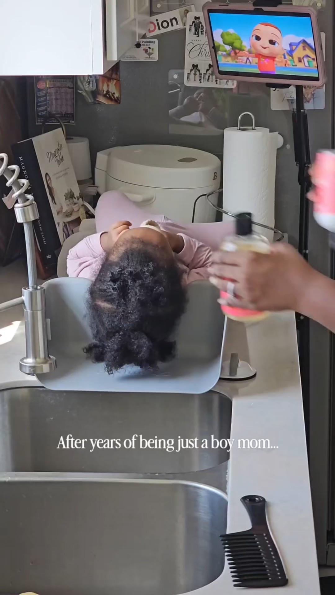 Boy mom turned curl stylist.
Learning as I go… for her.  All of these products have made our new ritual easier🤎✨
#BlackMotherhood #WashDay #GirlMomEra

#LTKBeauty #LTKmomlife #LTKBaby