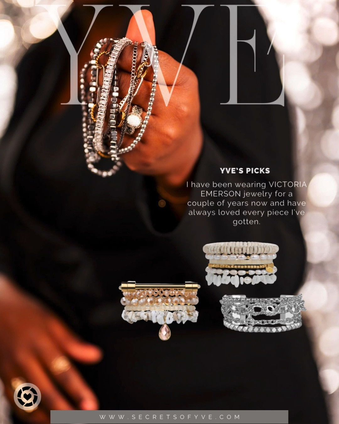 Secretsofyve: 75% of sitewide!
Use my code YVONNE later for 40% off my bestselling gorgeous bracelets & Apple Watch straps at regular prices. @victoriaemerson #victoriaemersonpartner
Pick some as gifts.
#Secretsofyve #ltkgiftguide
Always humbled & thankful to have you here.. 
CEO: PATESI Global & PATESIfoundation.org
 #ltkvideo @secretsofyve : where beautiful meets practical, comfy meets style, affordable meets glam with a splash of splurge every now and then. I do LOVE a good sale and combining codes! #ltkstyletip #ltksalealert #ltkfamily #ltkholiday #ltkcyberweek #ltku #ltkfindsunder100 #ltkfindsunder50 #ltkover40 #ltkplussize #ltkmidsize #ltktravel #ltkparties #ltkbump secretsofyve 

#LTKWedding #LTKWorkwear #LTKSeasonal