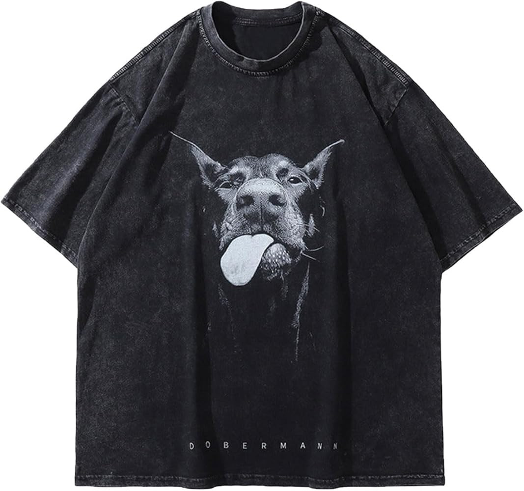 Men's Graphic Tees Shirt Unisex Cotton Oversized T-Shirt Short Sleeve Vintage Streetwear Casual T... | Amazon (US)