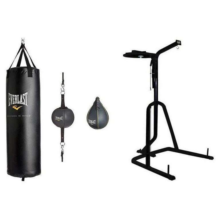 Everlast 3 Station Heavy Bag Stand with 3pc 100-lb Heavy Bag Kit Value Bundle | Walmart (US)