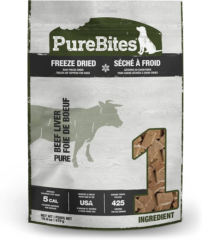 PureBites Beef Freeze Dried Dog Treats, 1 Ingredient, Made in USA, 16.6oz | Amazon (US)