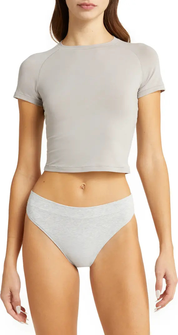 SKIMS Raglan Crop T-Shirt | Nordstrom | Nordstrom