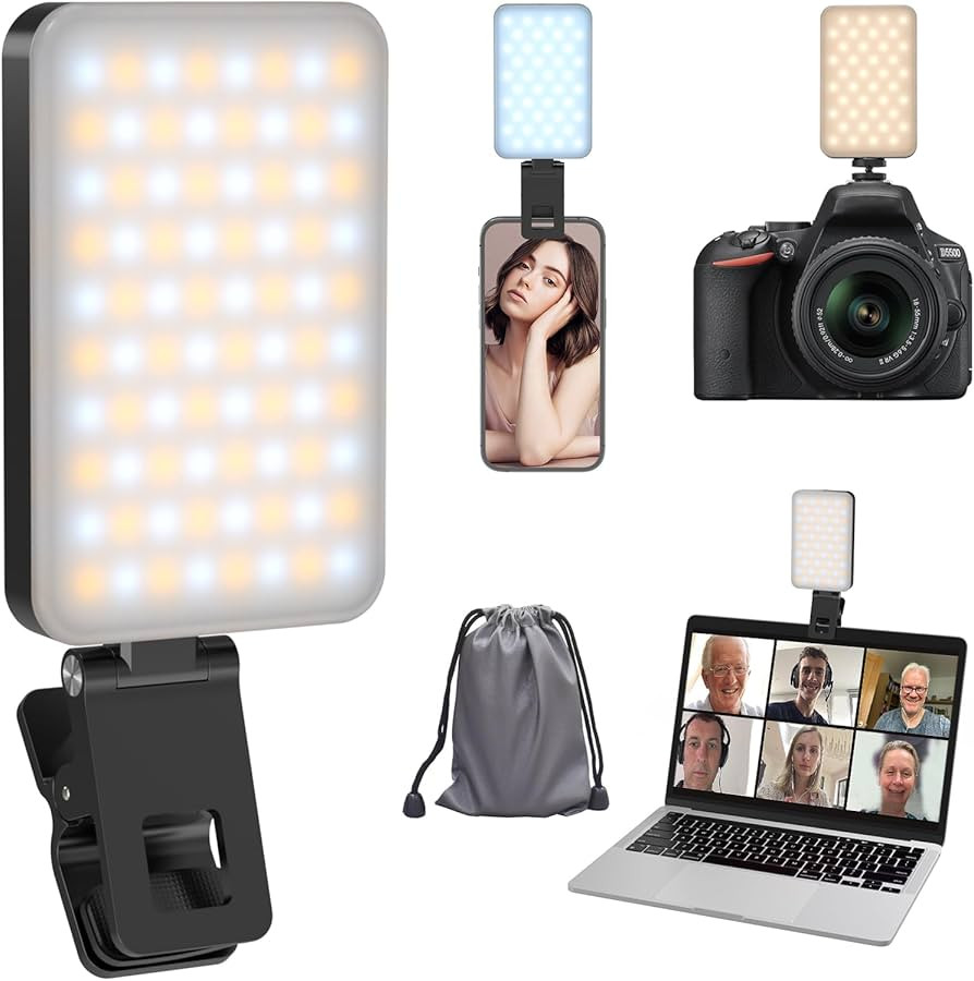 80 LED Selfie Light with 5 Light Modes/5 Brightness Level, Phone Light with 3000-6500K Dimmable, ... | Amazon (US)
