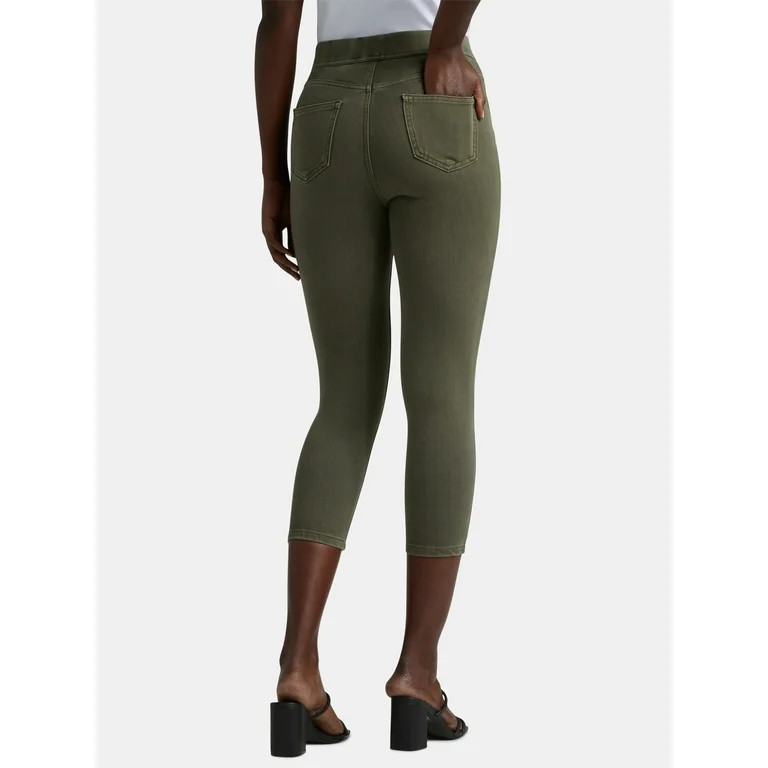 Time and Tru Women's Jegging Capri, Sizes XS-XXL | Walmart (US)