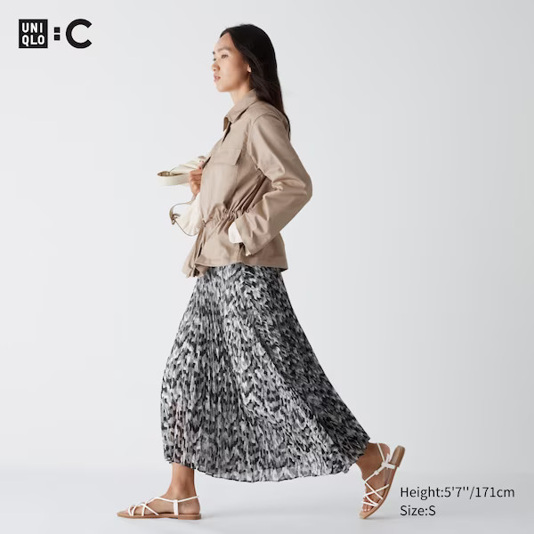Pleated Printed Skirt | UNIQLO (US)