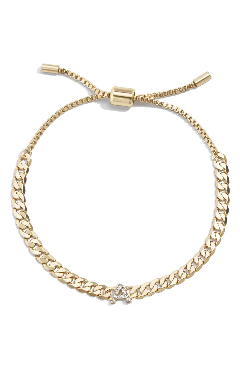 Crystal Pavé Initial Slider Bracelet | Nordstrom