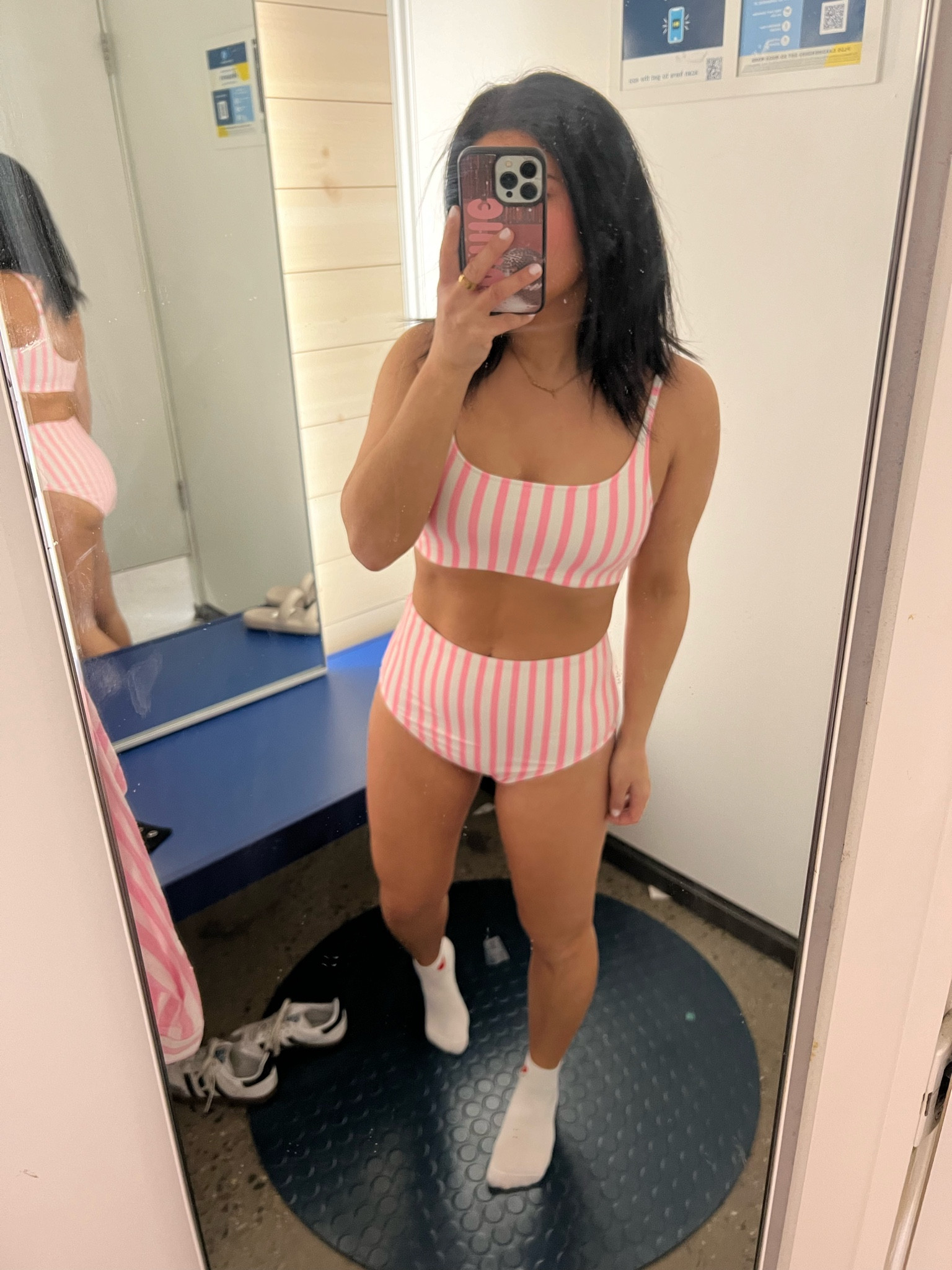 Wearing size XS in the top and bottom, normally I size up in swim but these ran a little big 

Old navy, 40% off, swim 

#LTKswim #LTKsalealert #LTKfindsunder50