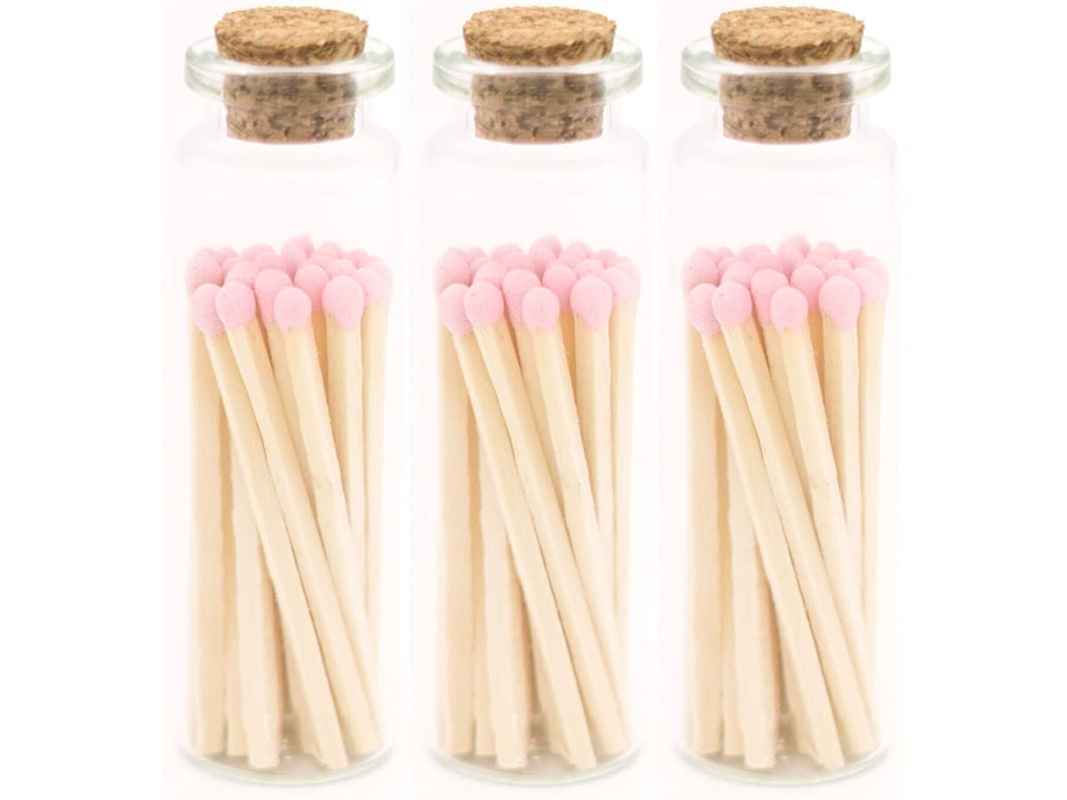 River Birch Lilac Tip Decorative Matches | 60+ Small Premium Wooden Safety Matches | 3 Bottles of... | Amazon (US)