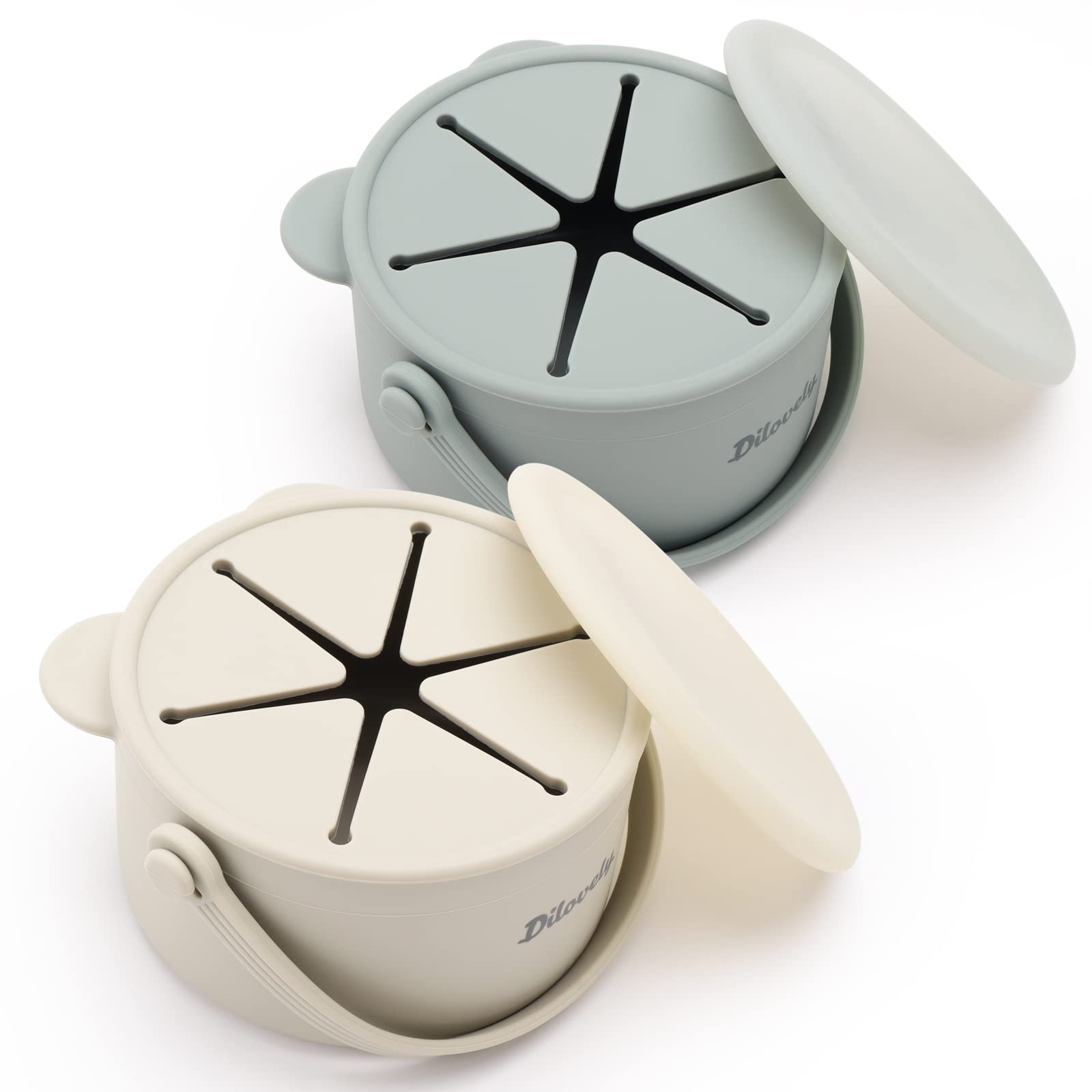 Dilovely Snack Cups for Toddlers, Silicone Toddler Snacks Containers, Baby Food Catcher Spill Pro... | Amazon (US)