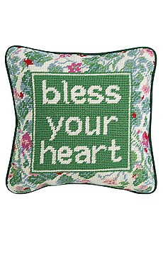 Furbish Studio Bless Your Heart Needlepoint Pillow from Revolve.com | Revolve Clothing (Global)