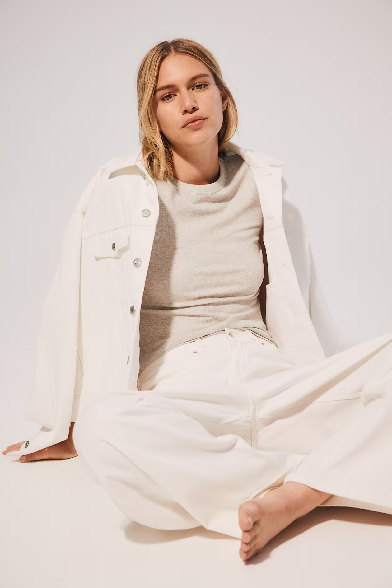 Ribbed Modal-blend T-shirt | H&M (US + CA)