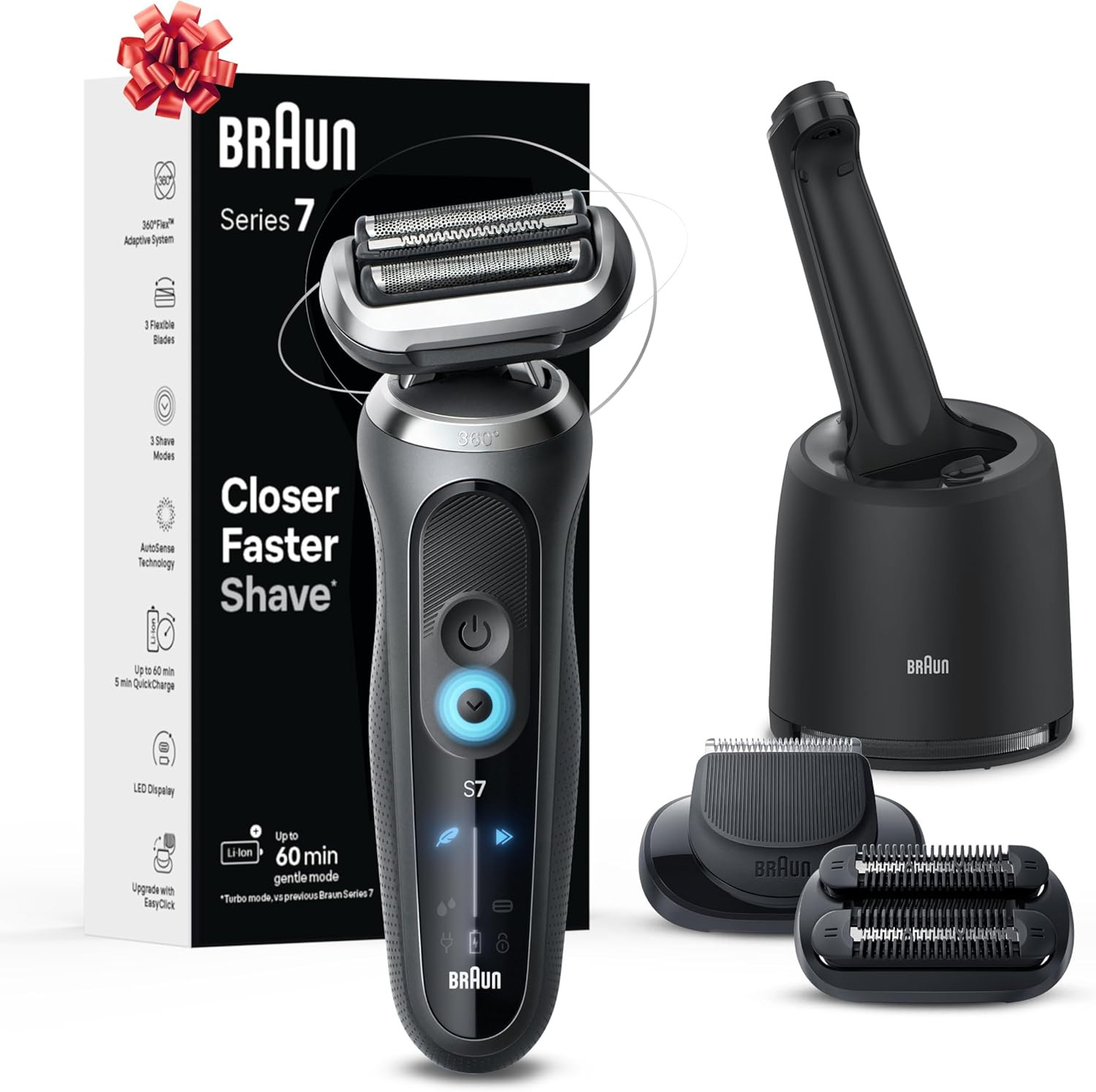 Braun Electric Shaver for Men, Series 7 7185cc, Holiday Gifts for Men, Wet & Dry Shave, Shaving K... | Amazon (US)