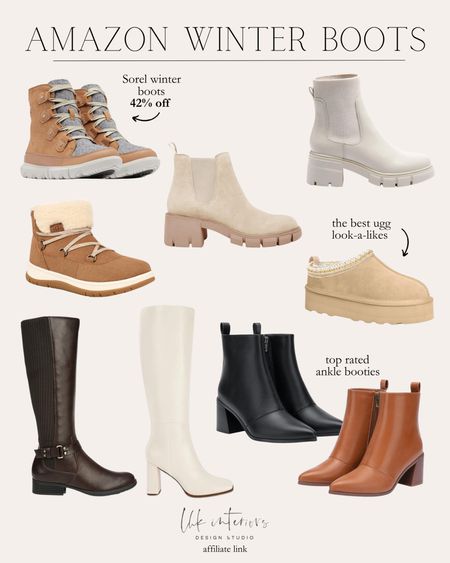 Amazon fashion / Neutral Booties / Neutral Boots / Winter Boots / Winter Booties / Snow Boots / Heeled Boots / Riding Boots / Neutral Wardrobe 

#LTKSeasonal #LTKshoecrush #LTKstyletip