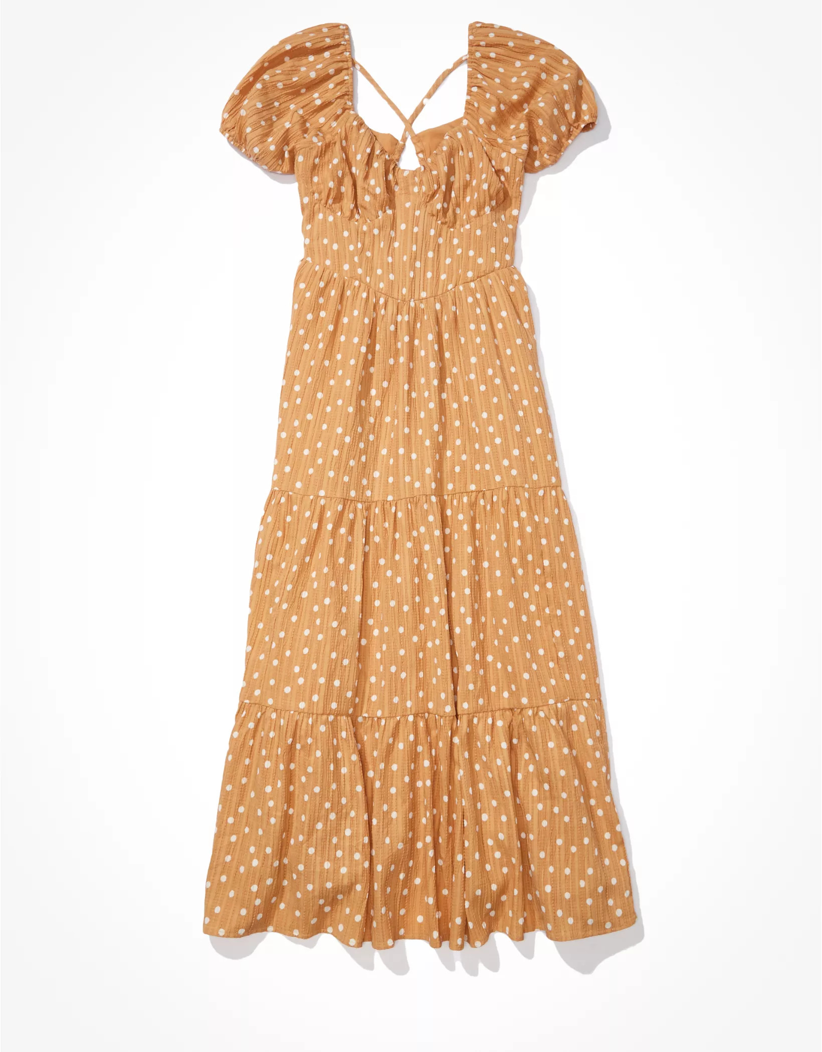 AE Open Back Corset Midi Dress | American Eagle Outfitters (US & CA)