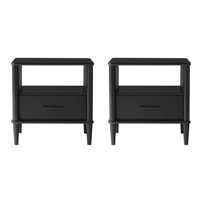 Megann 1-Drawer Solid Wood Spindle Nightstands | Wayfair North America