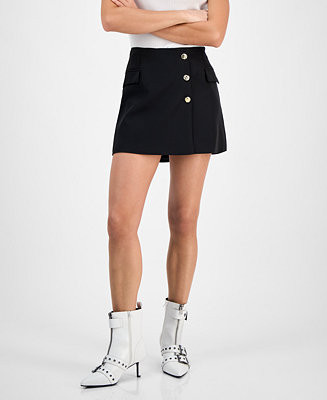 Bar III Women's Envelope-Front Mini Wrap Skirt, Exclusively at Macy's  - Macy's | Macy's