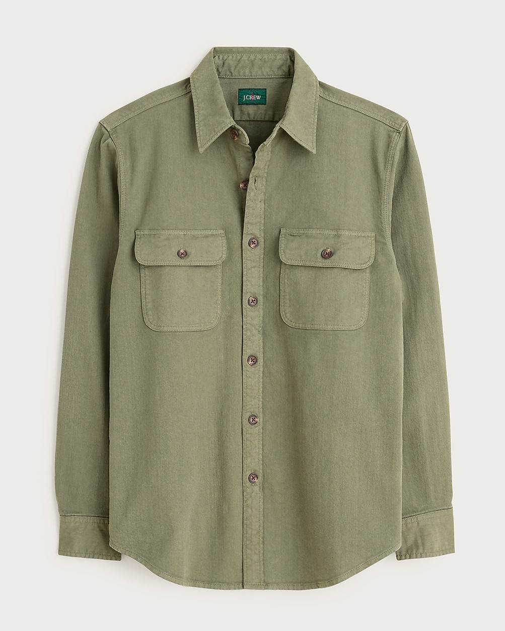 Garment-dyed twill overshirt | J. Crew US