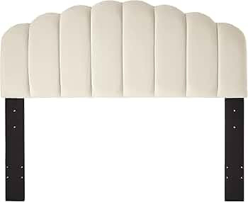 Ball & Cast Tufted Velvet Upholstered Headboard Channel, Queen Full Size Bed Adjusted Height 42-5... | Amazon (US)